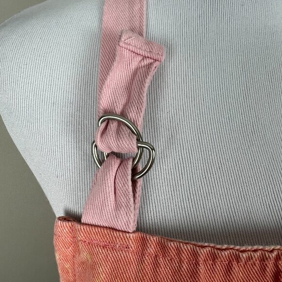 Williams Sonoma Apron Orange Pink White Floral 100%‎ Cotton Tie Back Made in USA - Picture 8 of 15